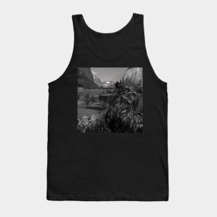 black and white rooster Tank Top